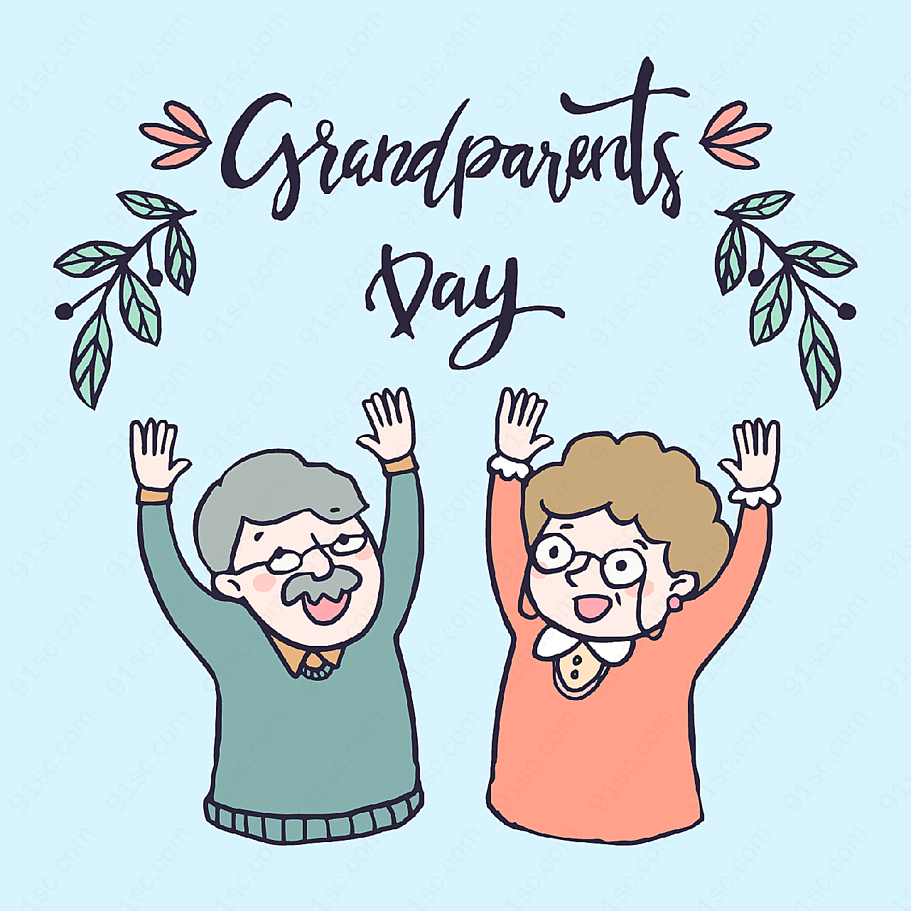 可爱祖父母节其它其它矢量节日其它