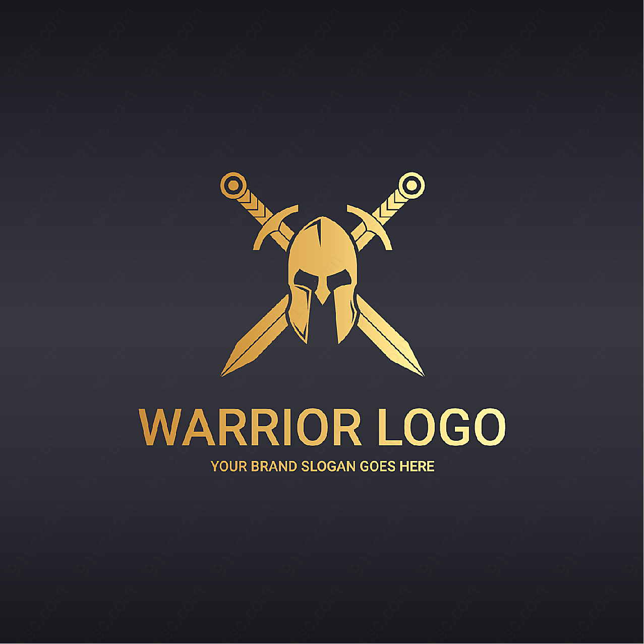战士面具宝剑logo矢量logo图形