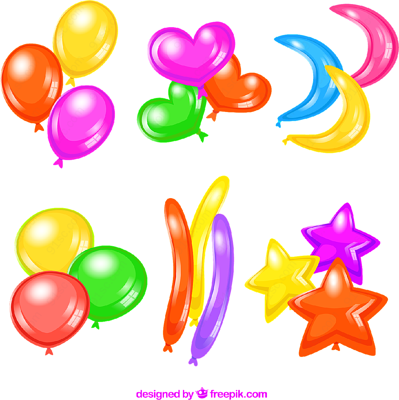 彩色气球设计节日用品