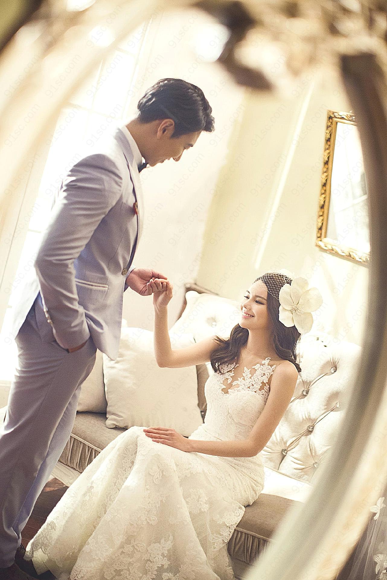 韩国风格婚纱照人物高清