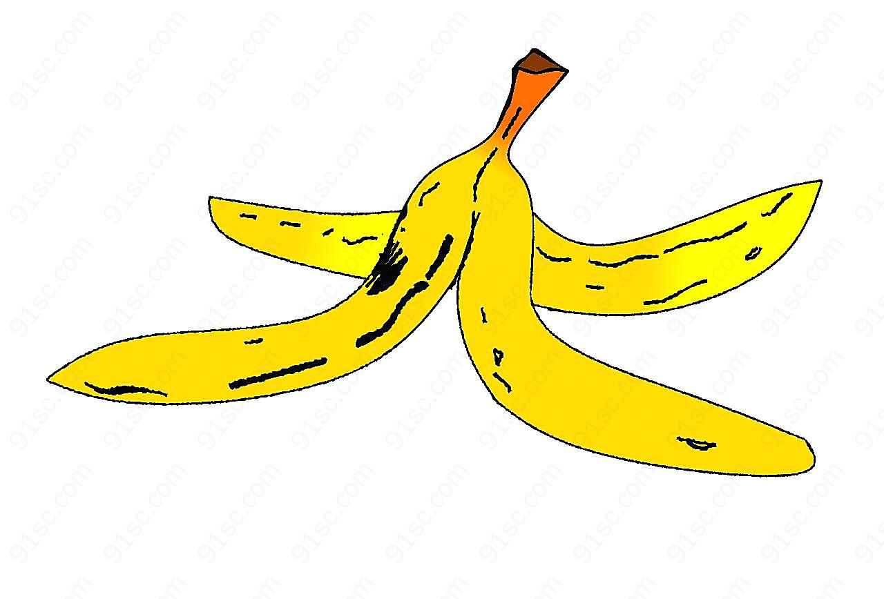 卡通香蕉皮图片卡通图片