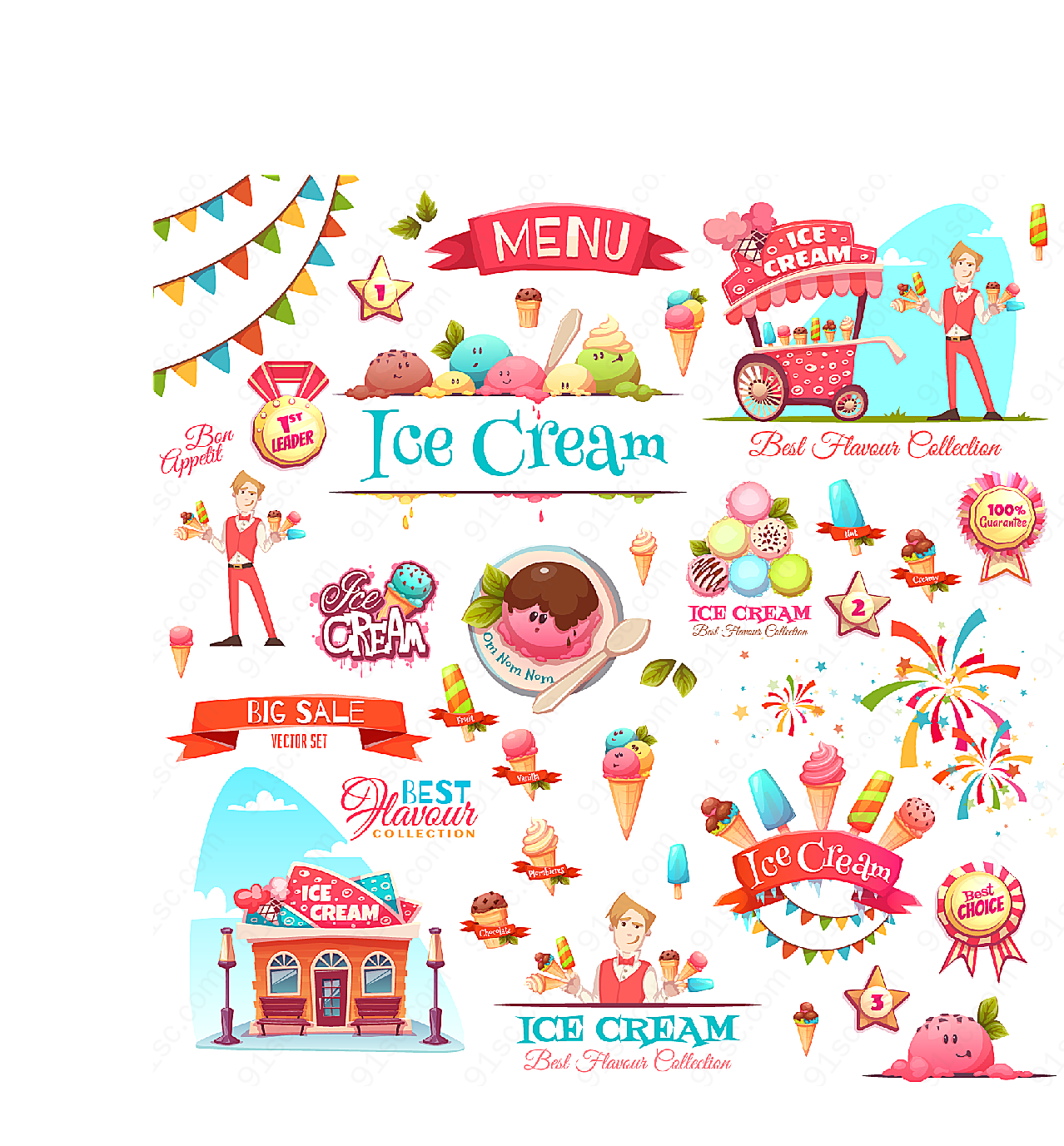 卡通冰淇淋销售其它其它矢量卡通其它