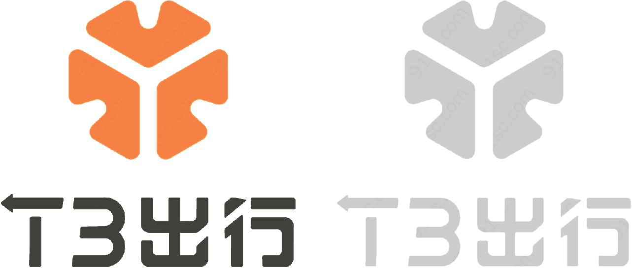 t3出行logo矢量交通运输标志