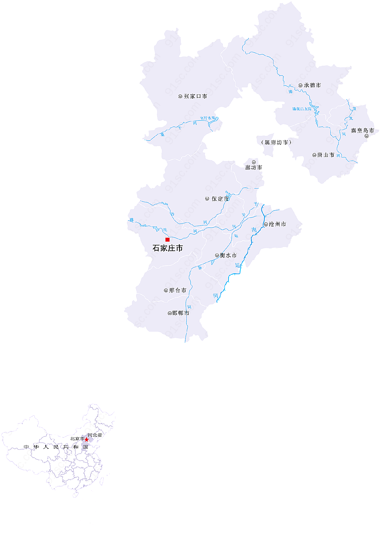 河北省矢量地图