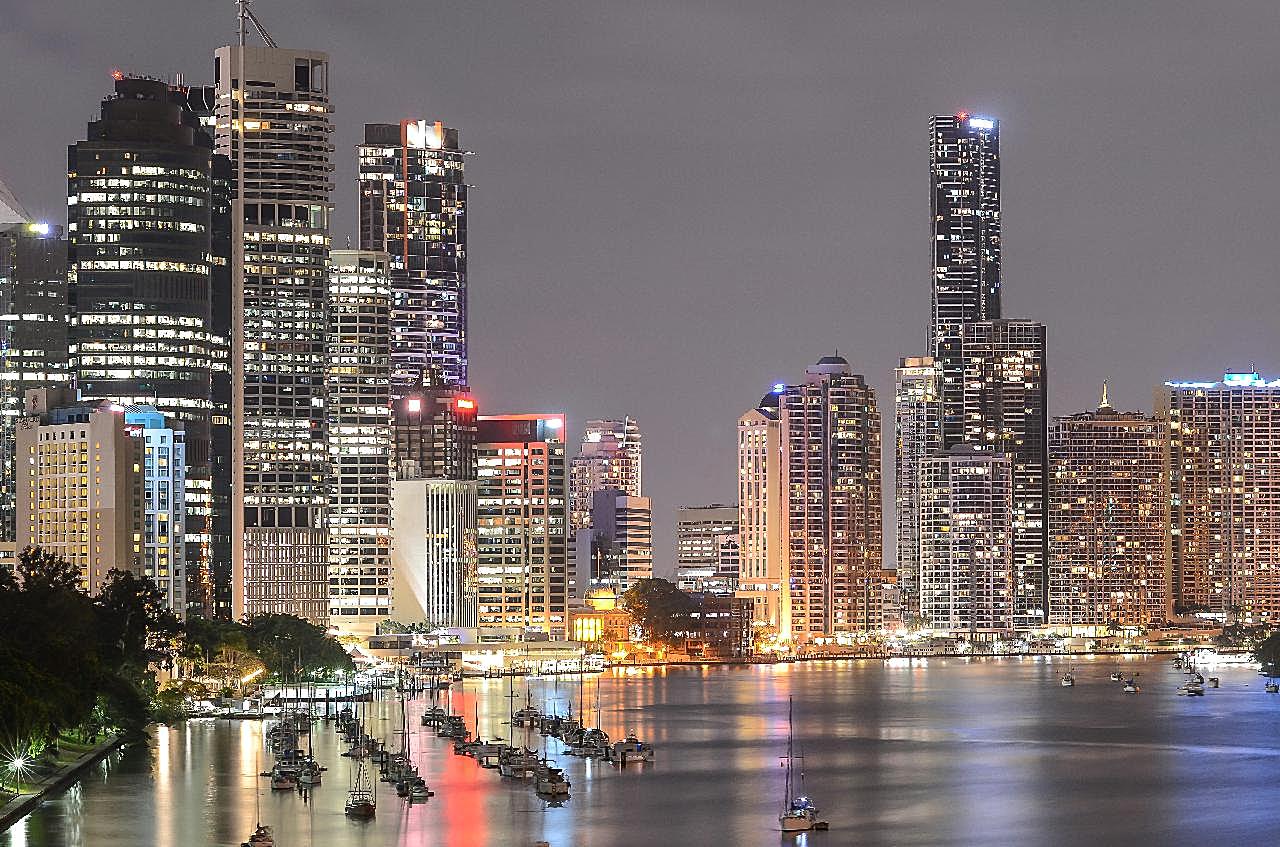 都市灯光夜景图片