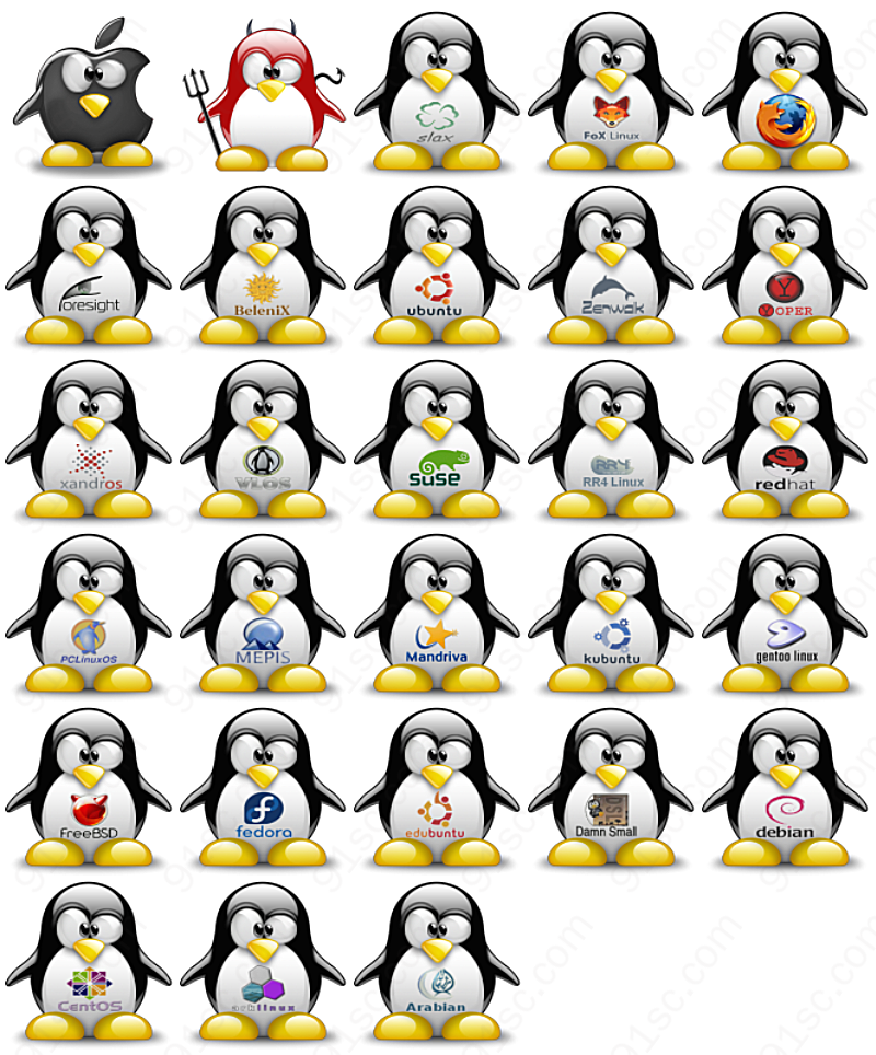 qq企鹅桌面系列图标
