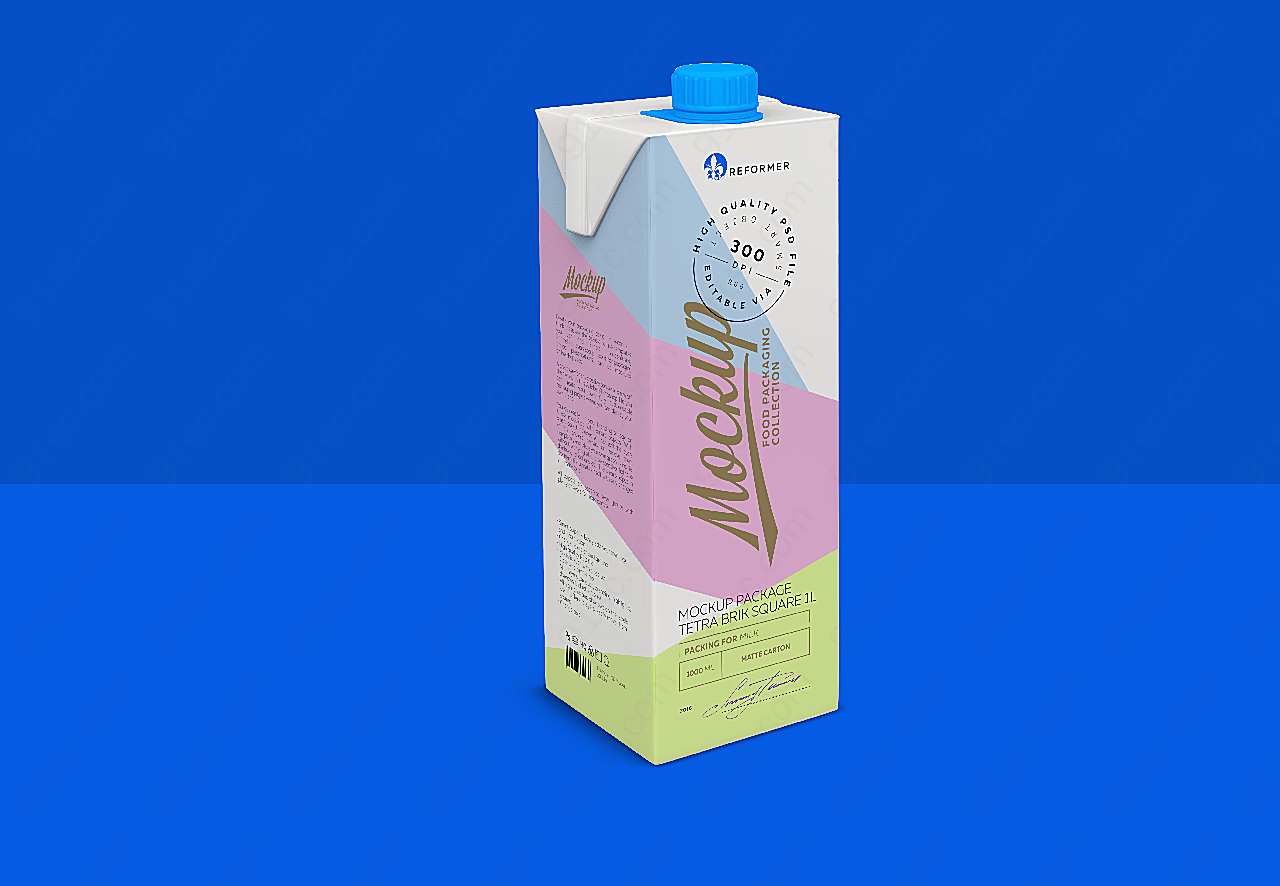 牛奶盒包装样机设计摄影包装设计