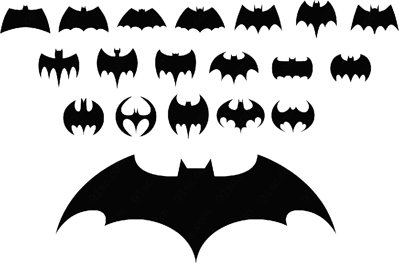 蝙蝠侠标志矢量logo图形