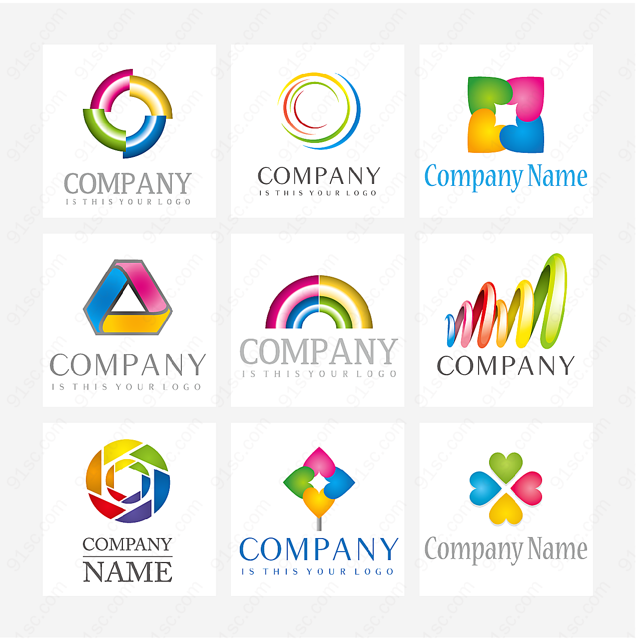 彩色商业标志矢量logo图形