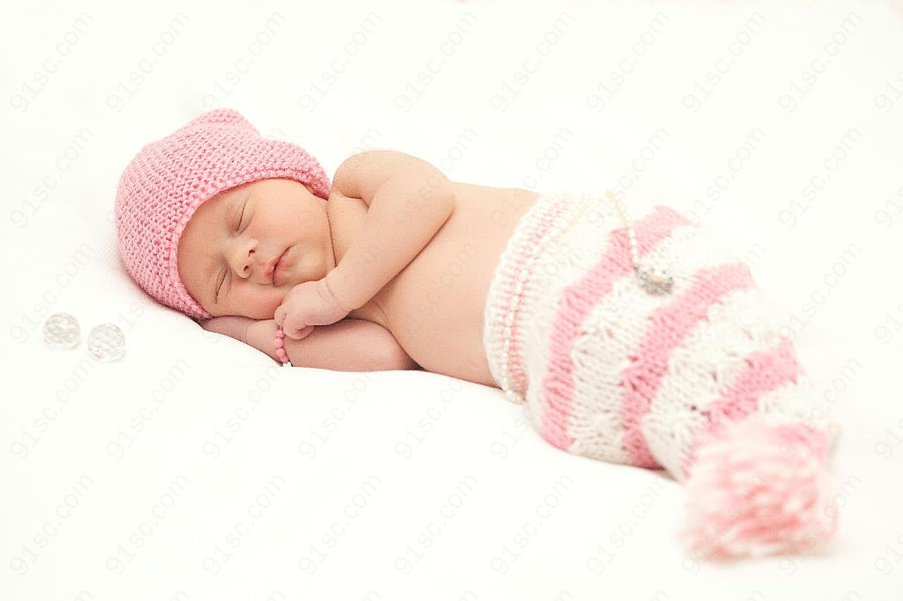 可爱宝宝睡觉图片人物速写