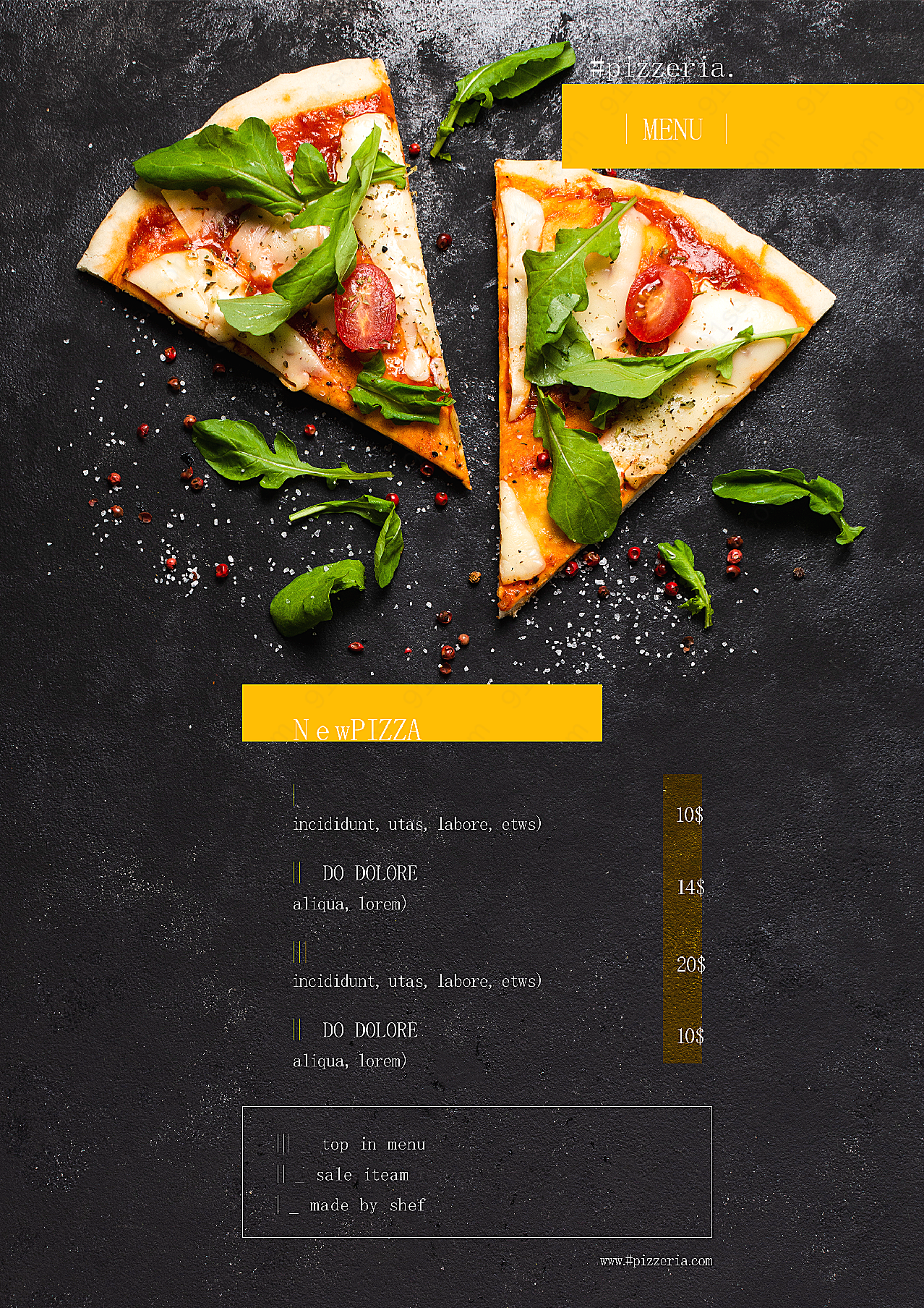 披萨推荐招贴设计平面广告