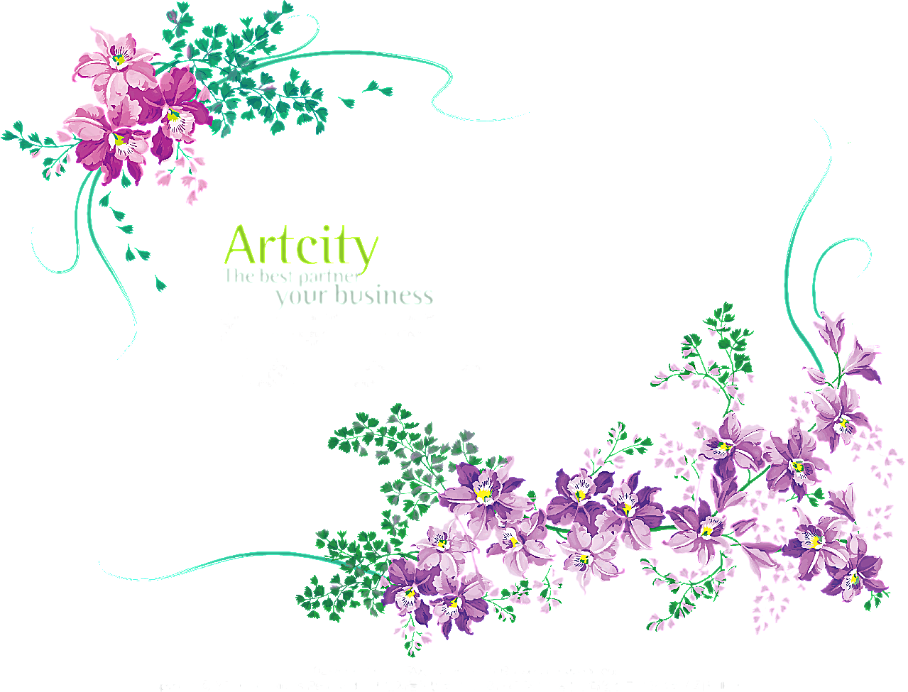 矢量花纹矢量花草树木