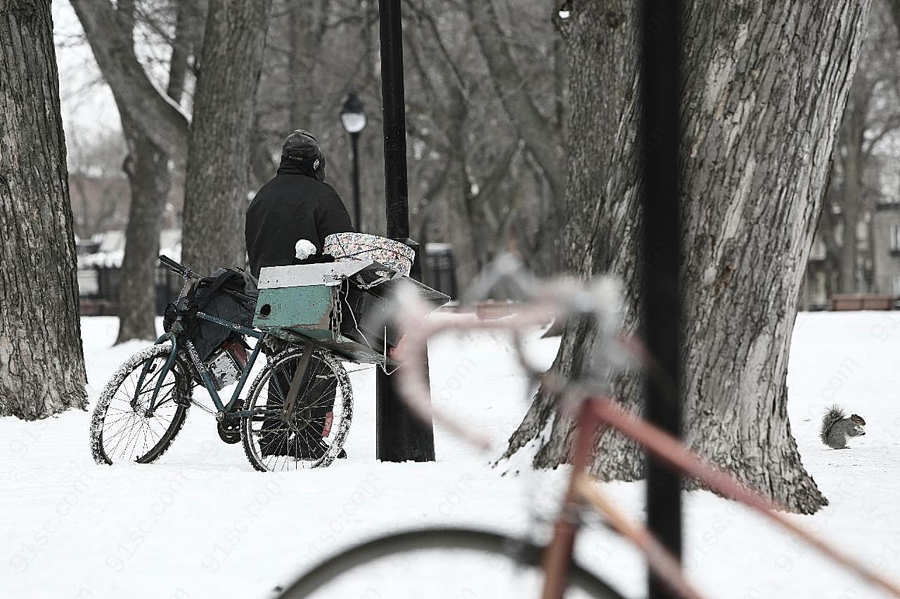冬天无家可归的人图片高清摄影