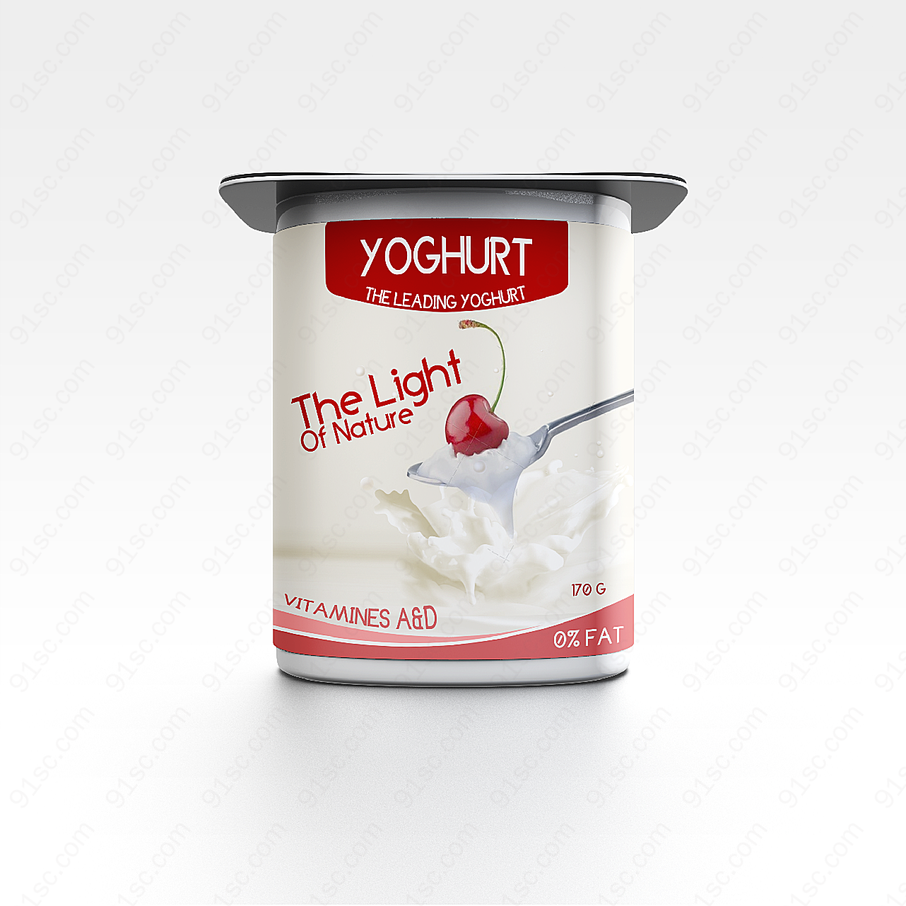 酸奶包装样机设计