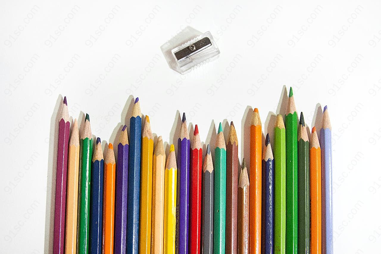 彩色铅笔文具图片学习办公