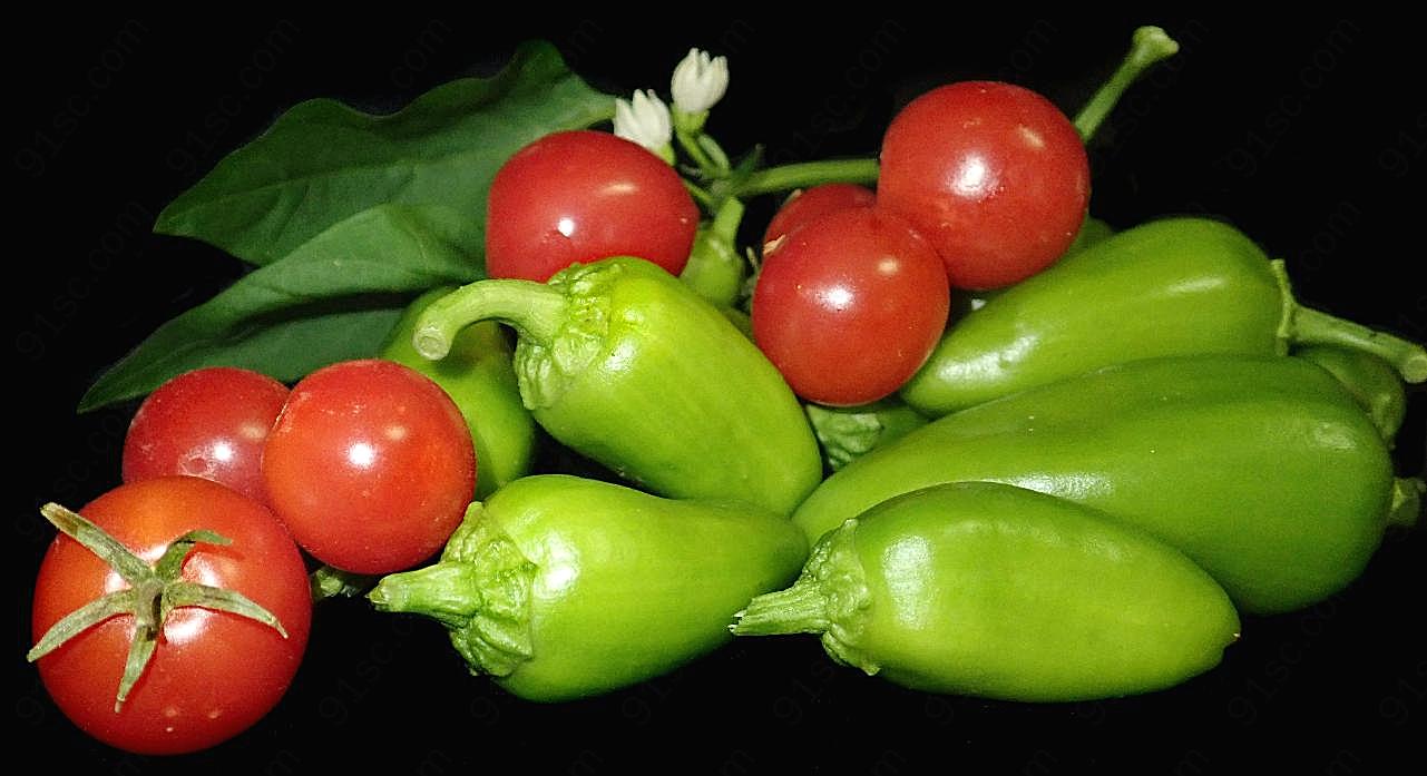 蕃茄辣椒图片蔬菜