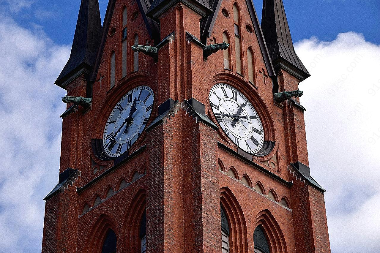 瑞典教堂钟楼图片建筑