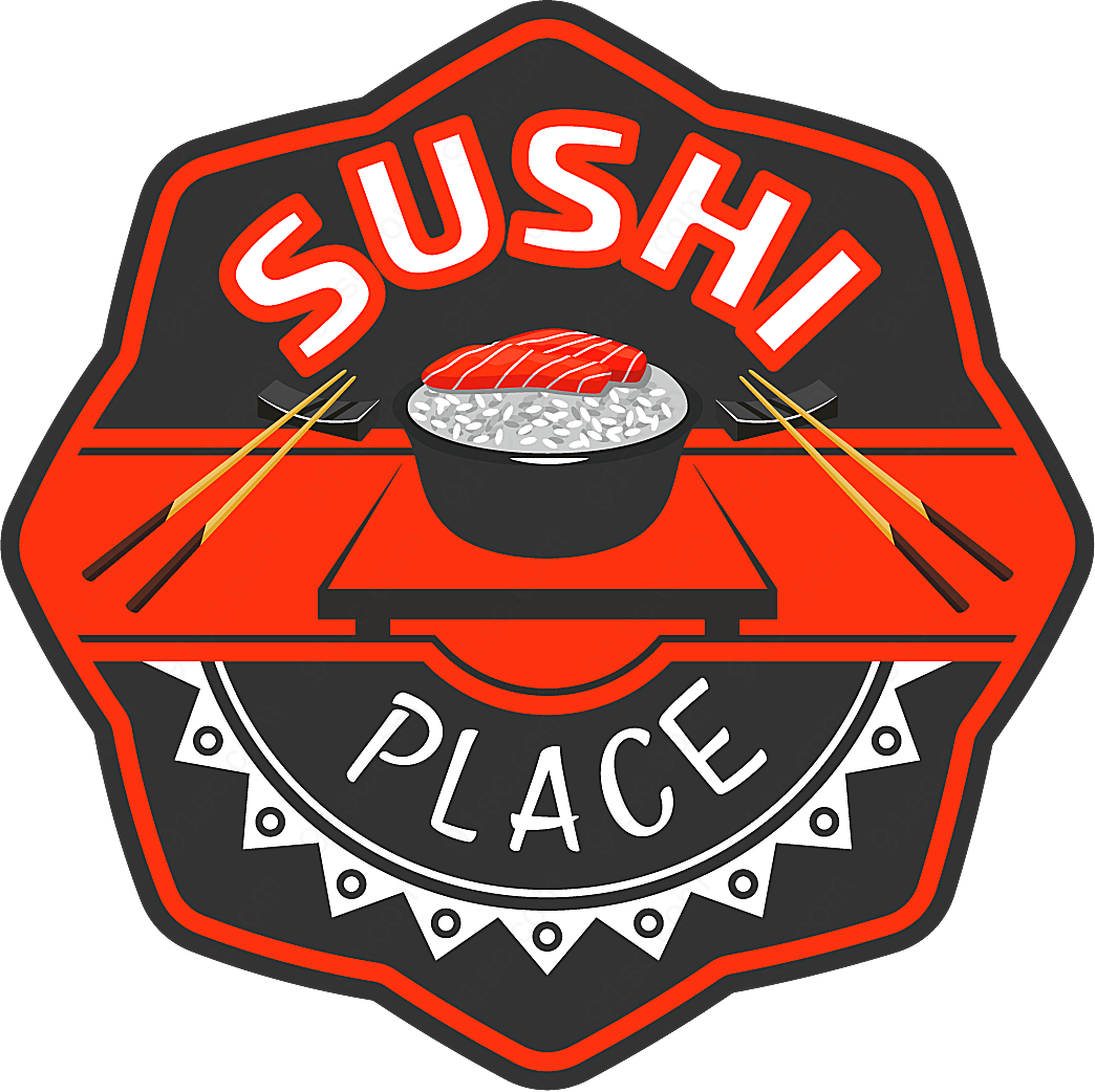 寿司主题标志矢量logo图形