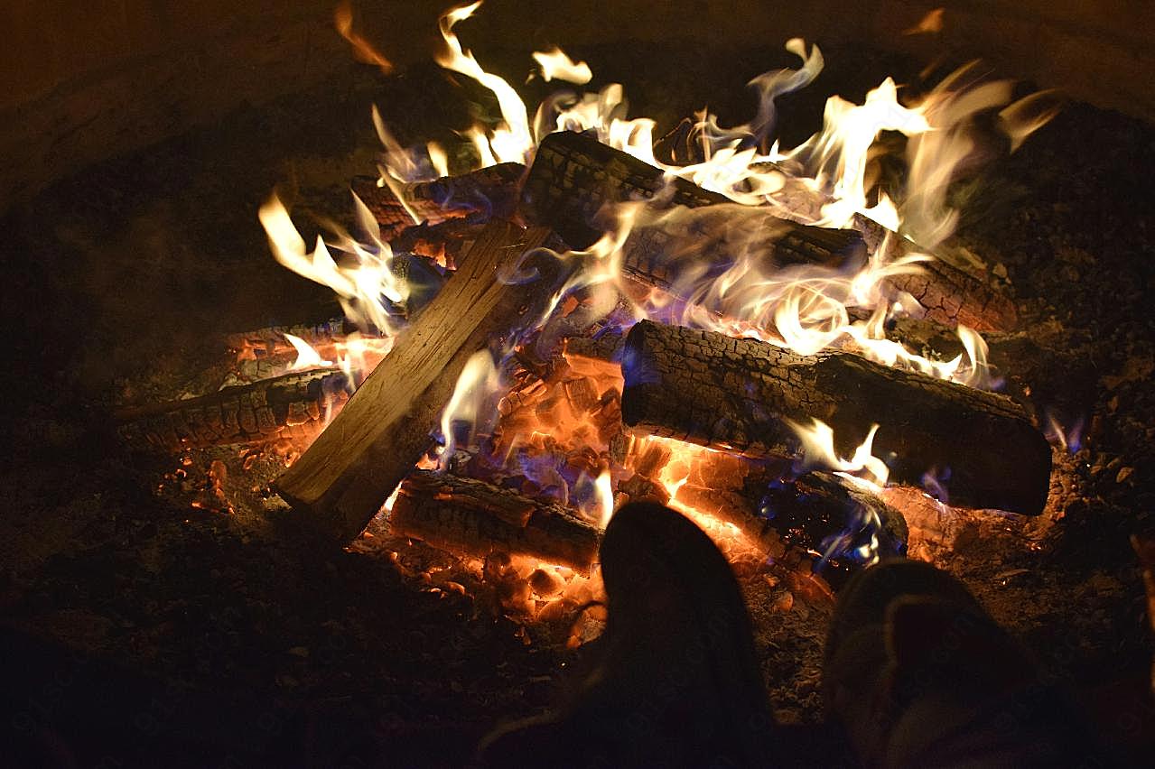 木材燃烧焰火图片生活用品