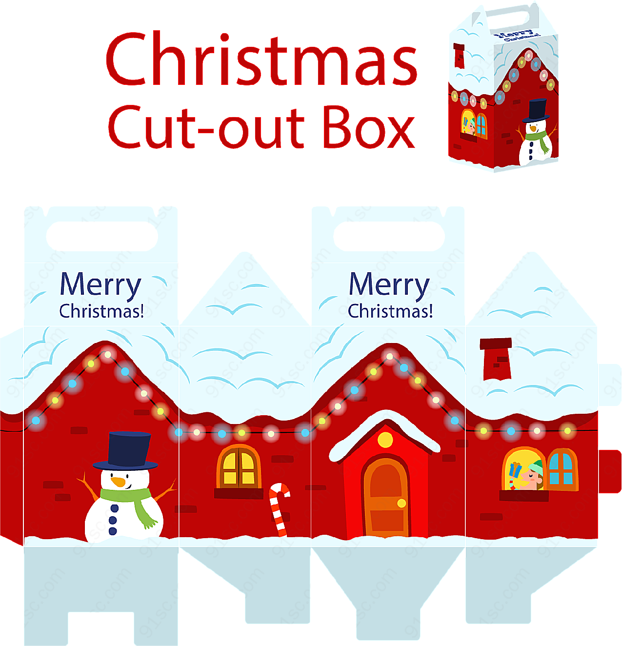 圣诞节包装盒设计矢量包装设计