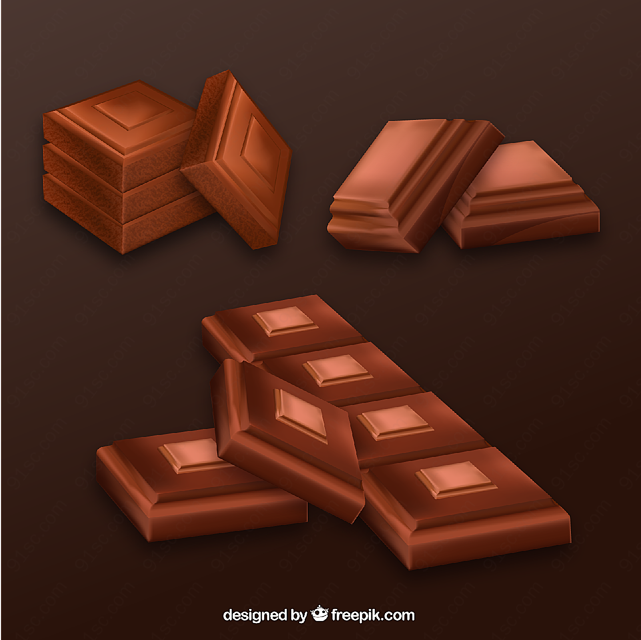 巧克力设计矢量矢量美食