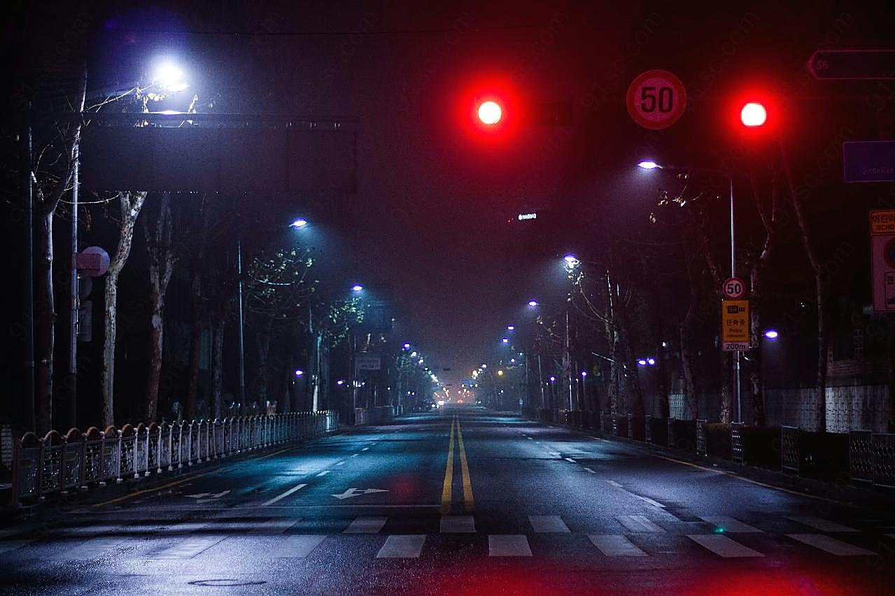 深夜城市图片公路