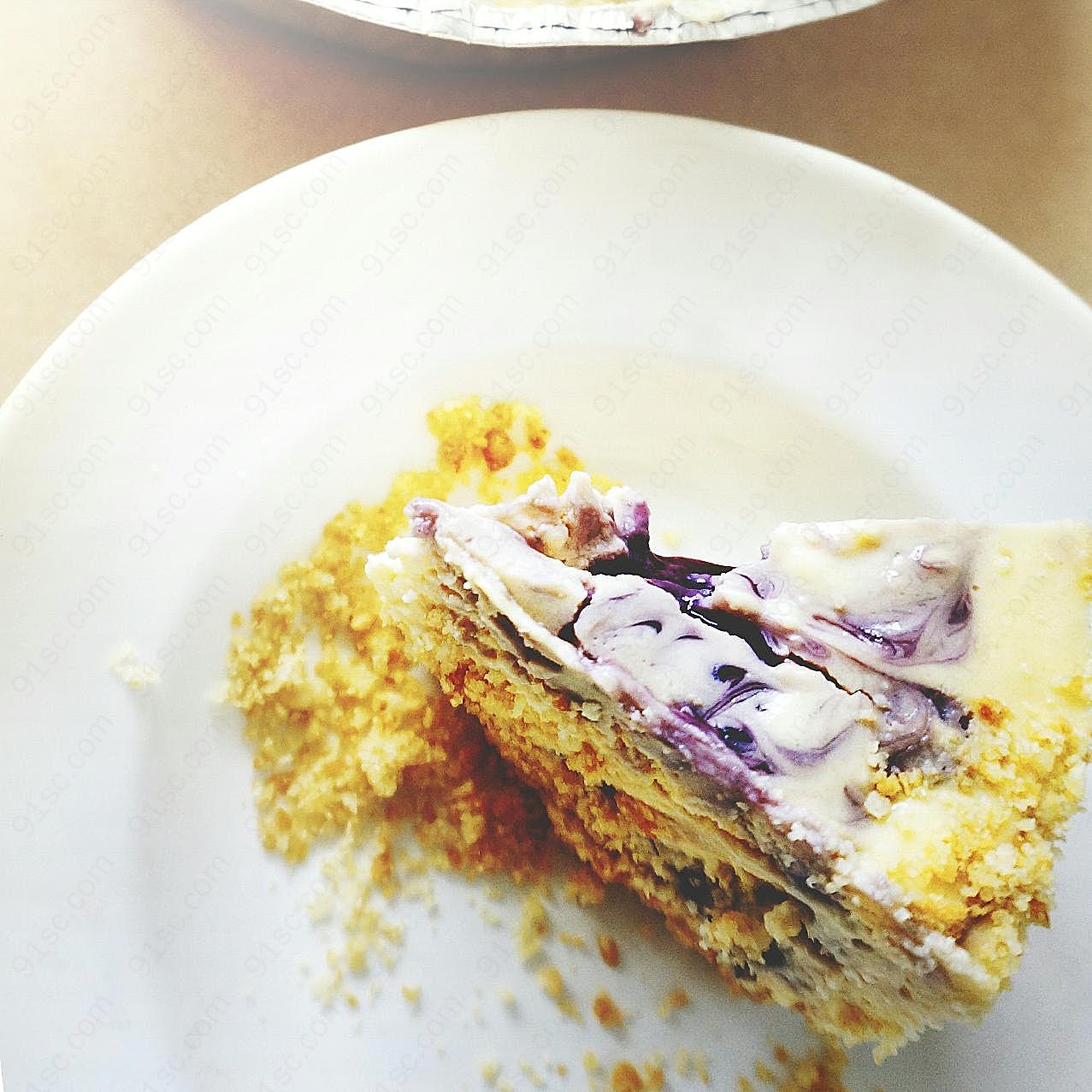 蓝莓芝士蛋糕餐饮美食高清摄影