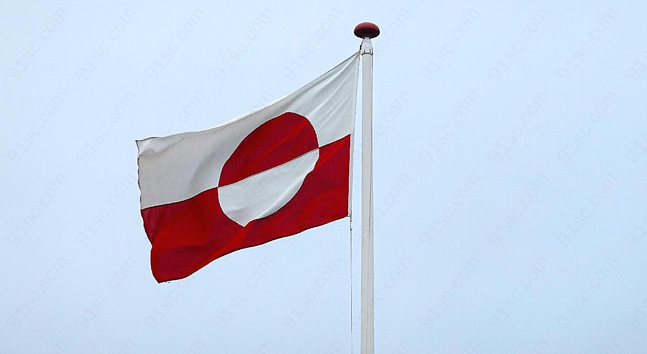 格陵兰国旗图片刺绣图案