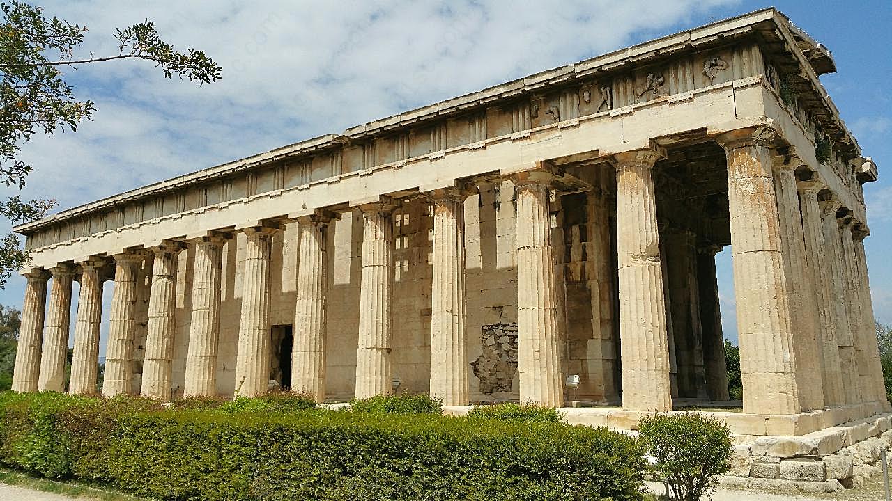 希腊雅典帕特农神庙图片高清