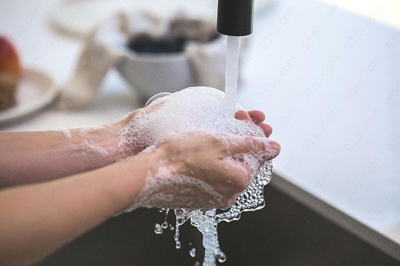 手卫生洗手图片人物