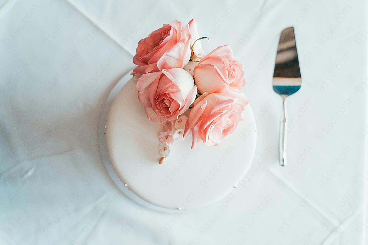 玫瑰花奶油图片蛋糕