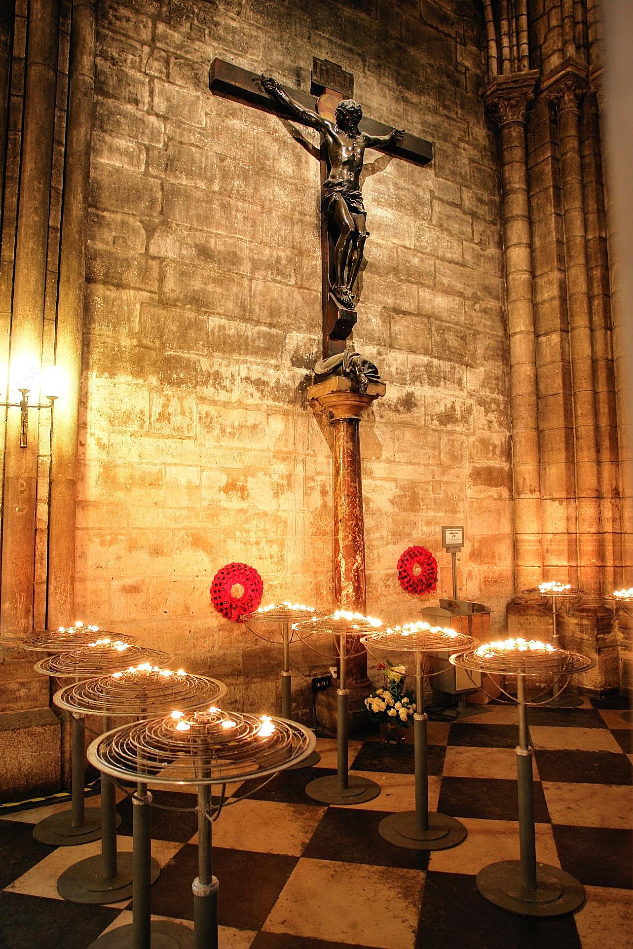 法国基督教堂十字架图片空间