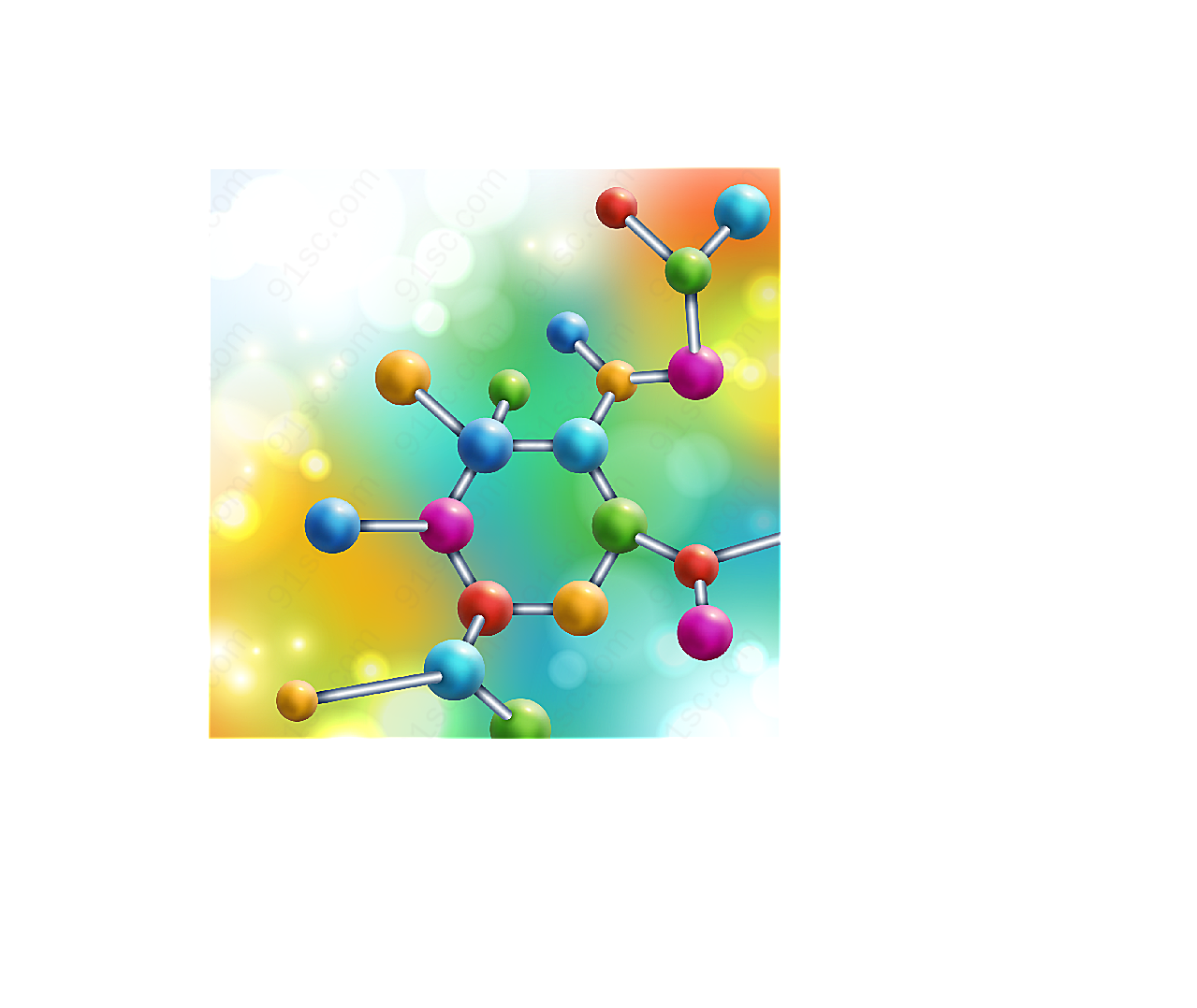 元素分子结构组合矢量科技