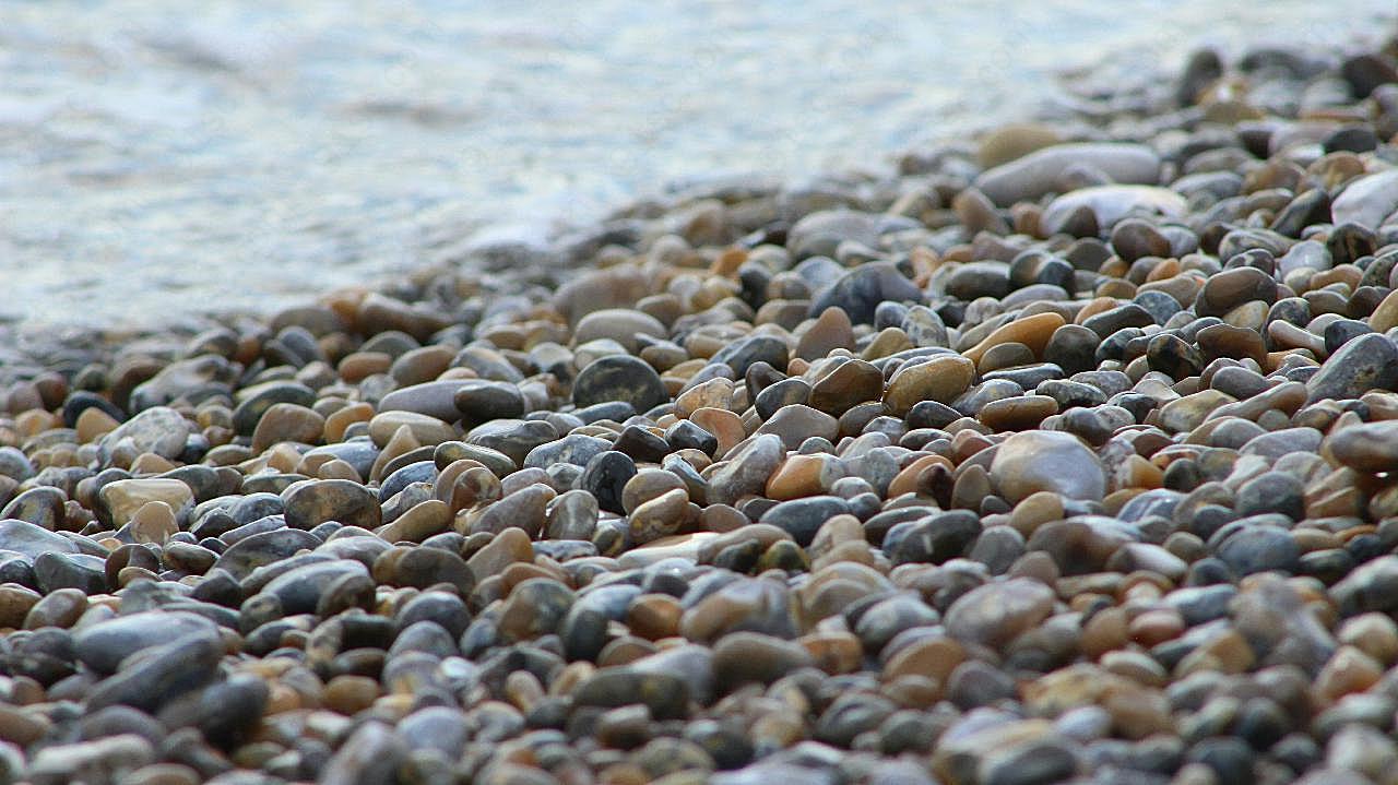 海边鹅卵石图片摄影