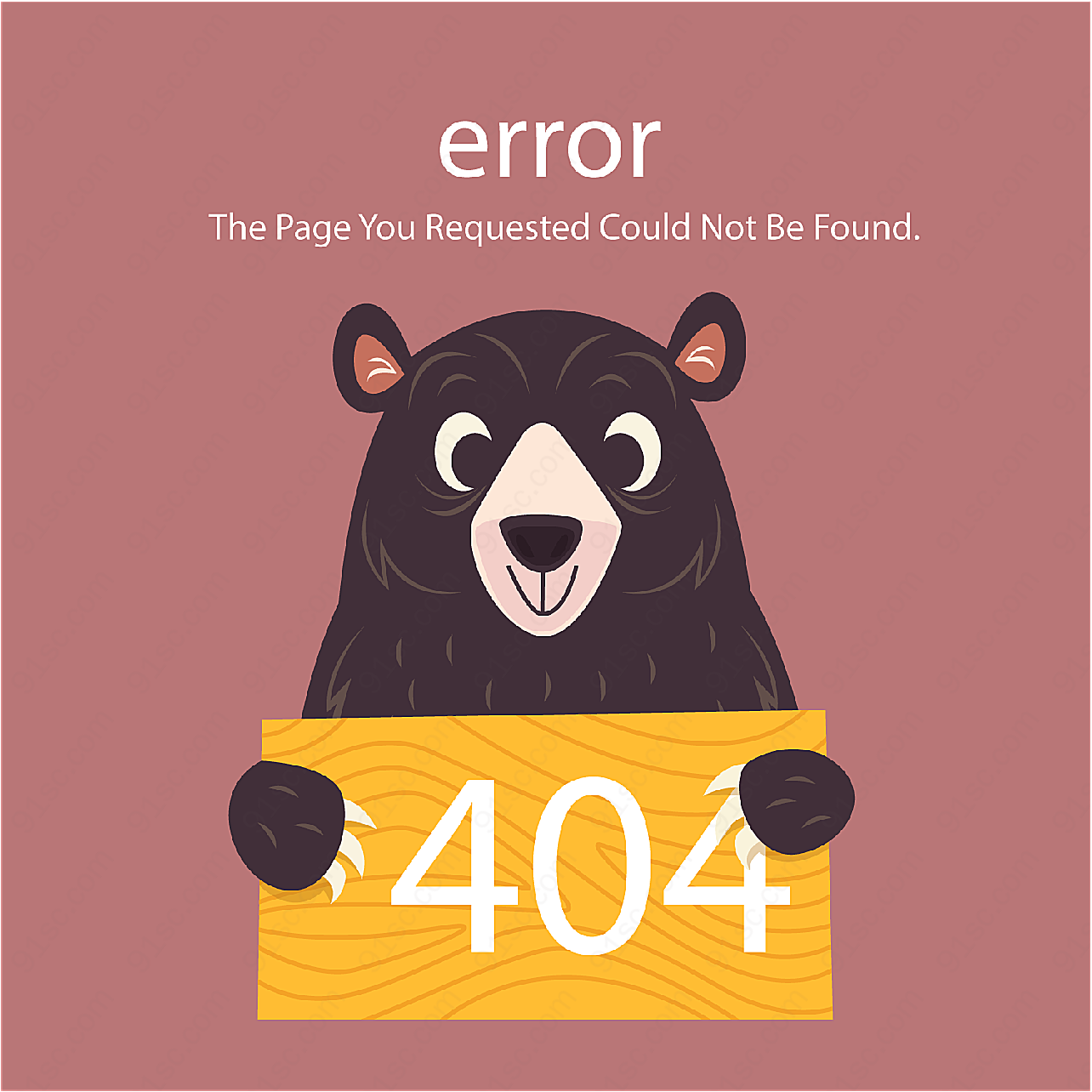 黑熊404错误页平面广告