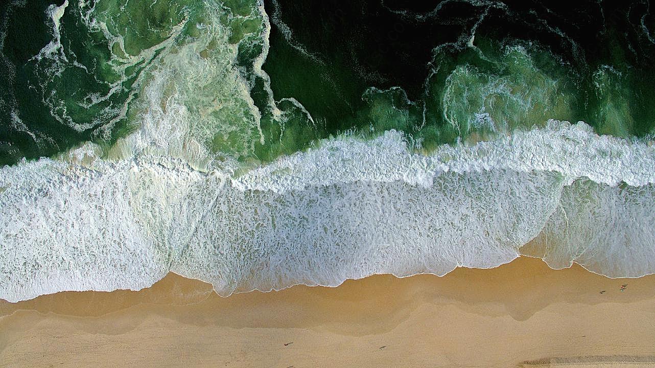 海岸潮水沙滩图片摄影