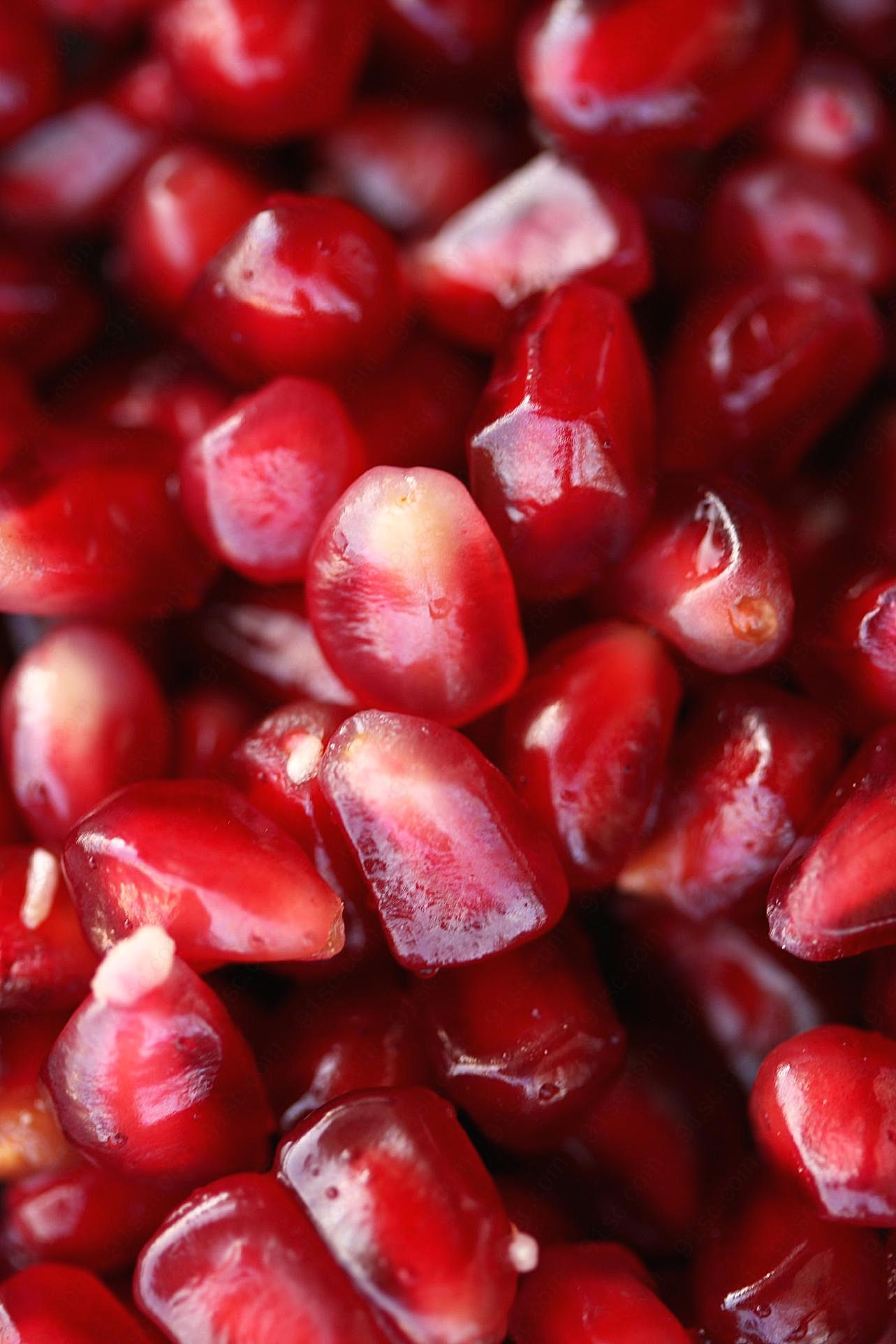 红石榴籽高清图片生物