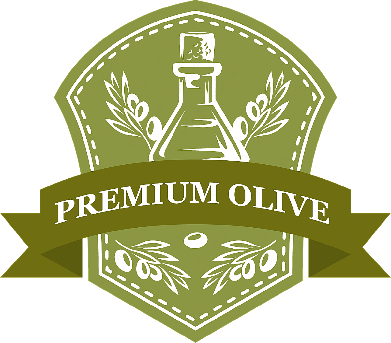 橄榄油主题标志矢量logo图形