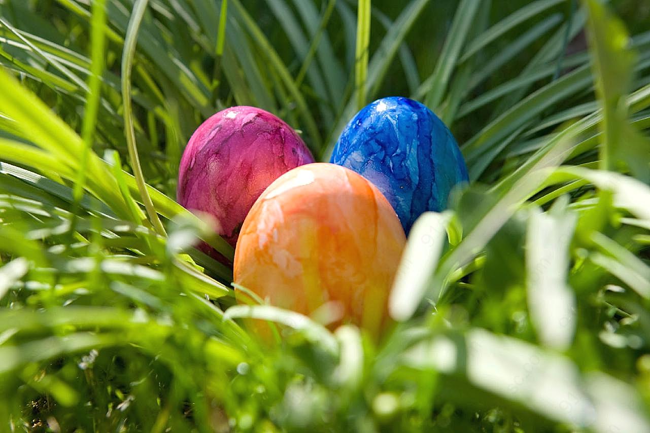 复活节彩色鸡蛋图片高清