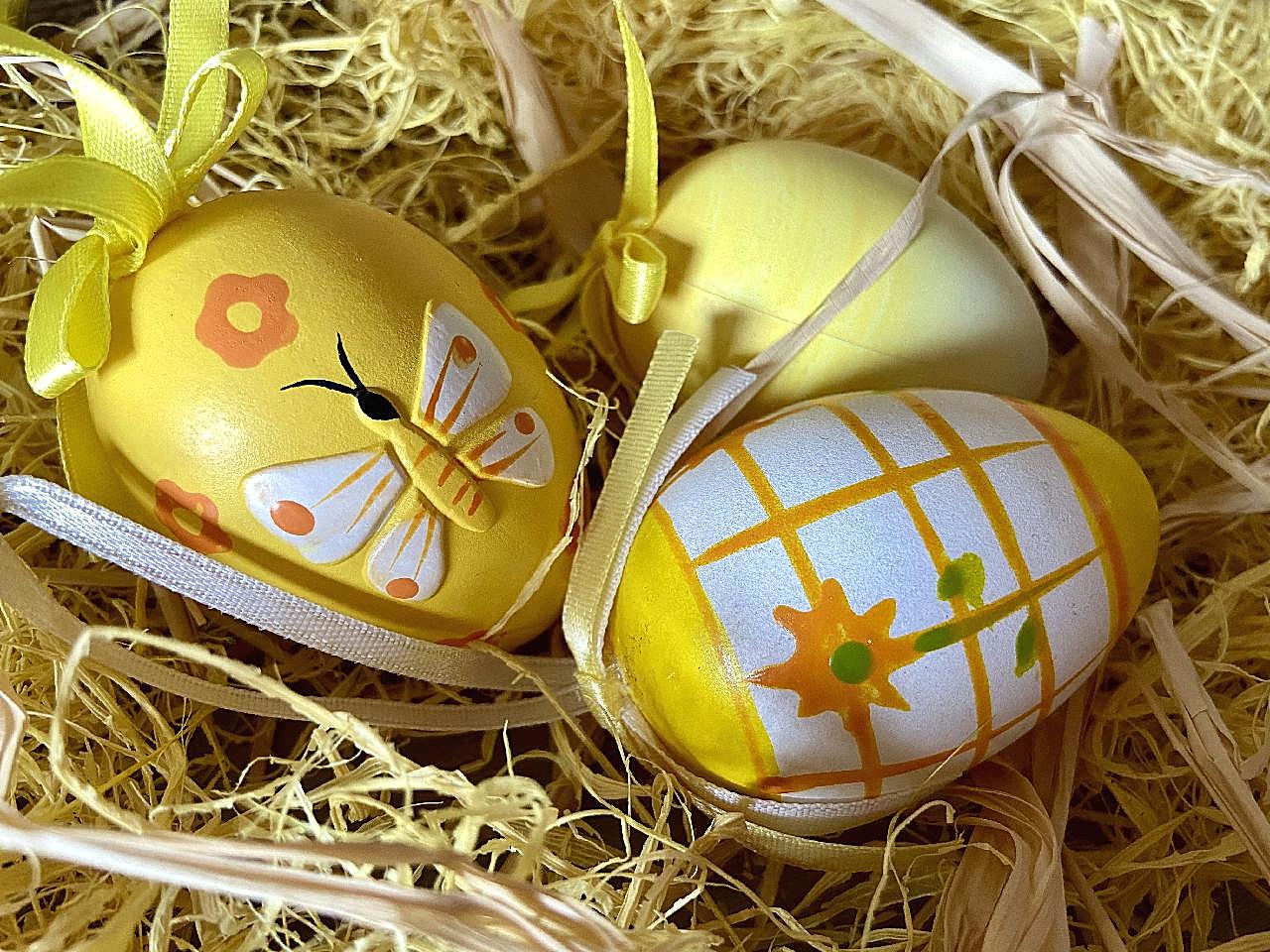 复活节彩绘鸡蛋图片高清摄影