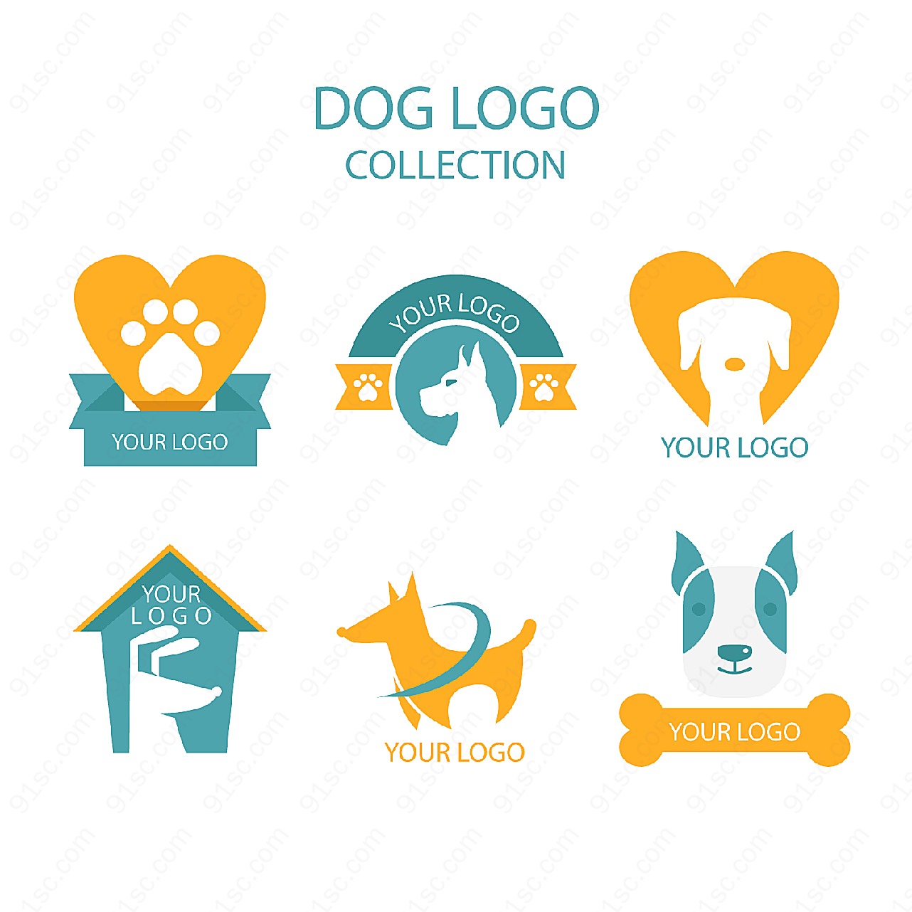 宠物狗标志矢量矢量logo图形