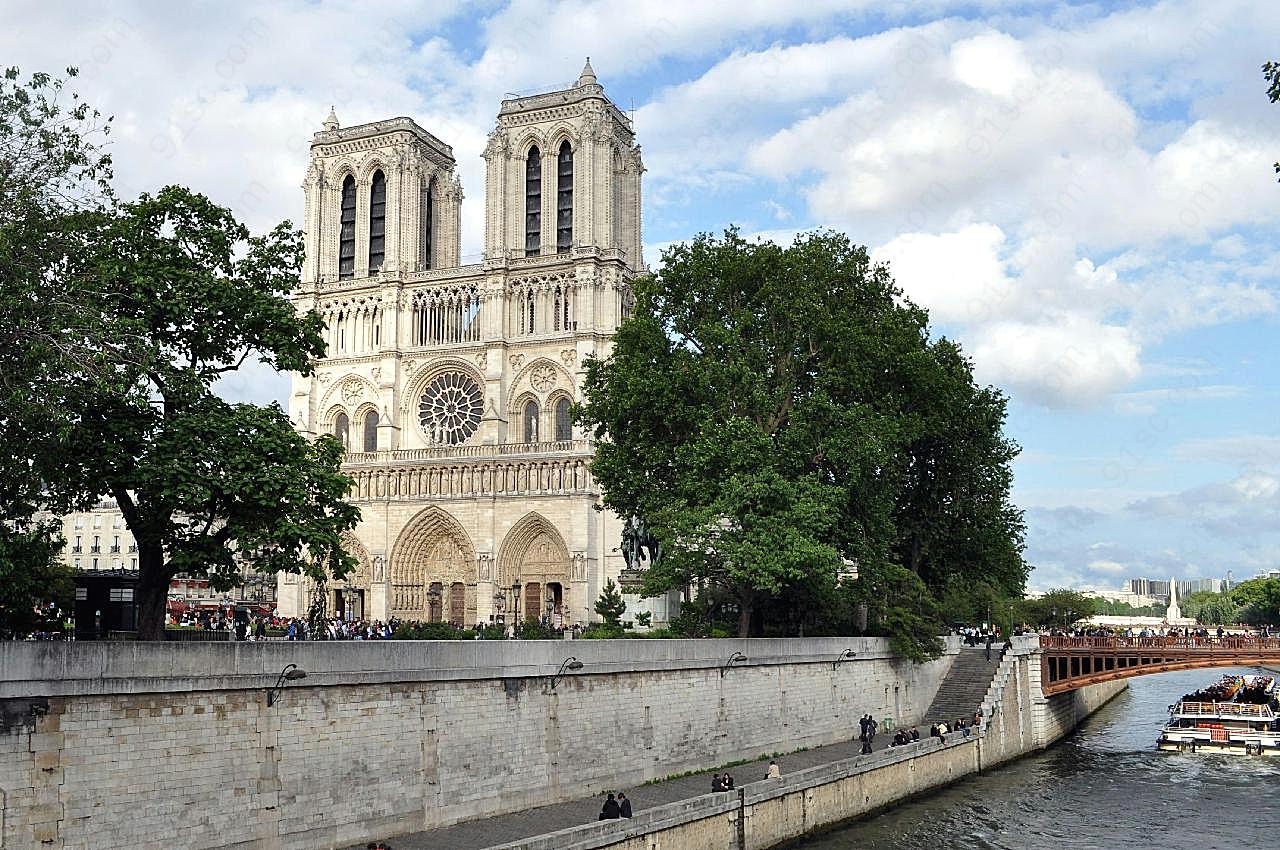 巴黎圣母院图片高清建筑