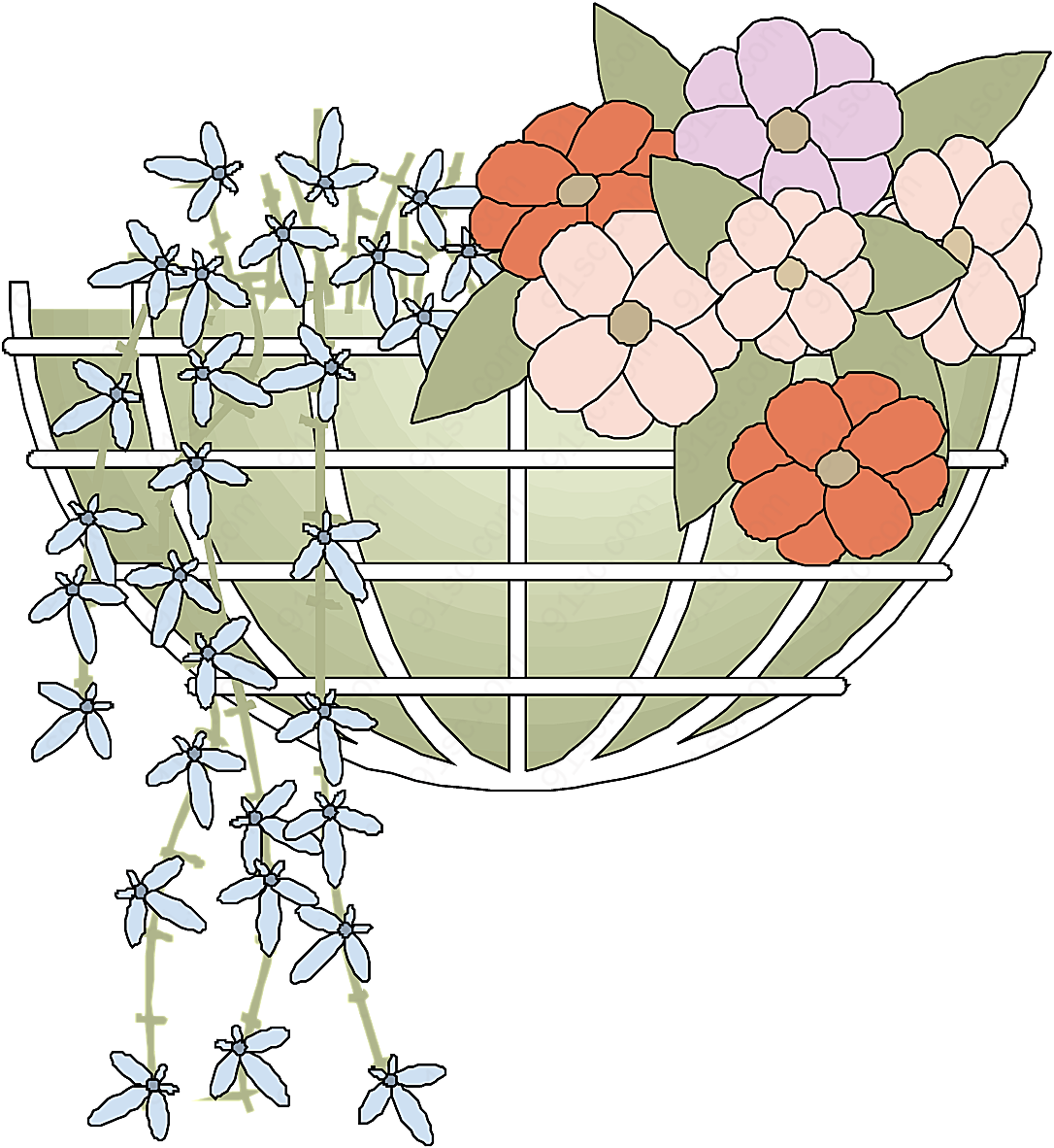 花朵鲜花_30矢量花草树木