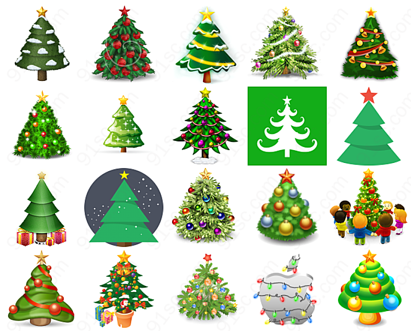 圣诞树素材系列图标