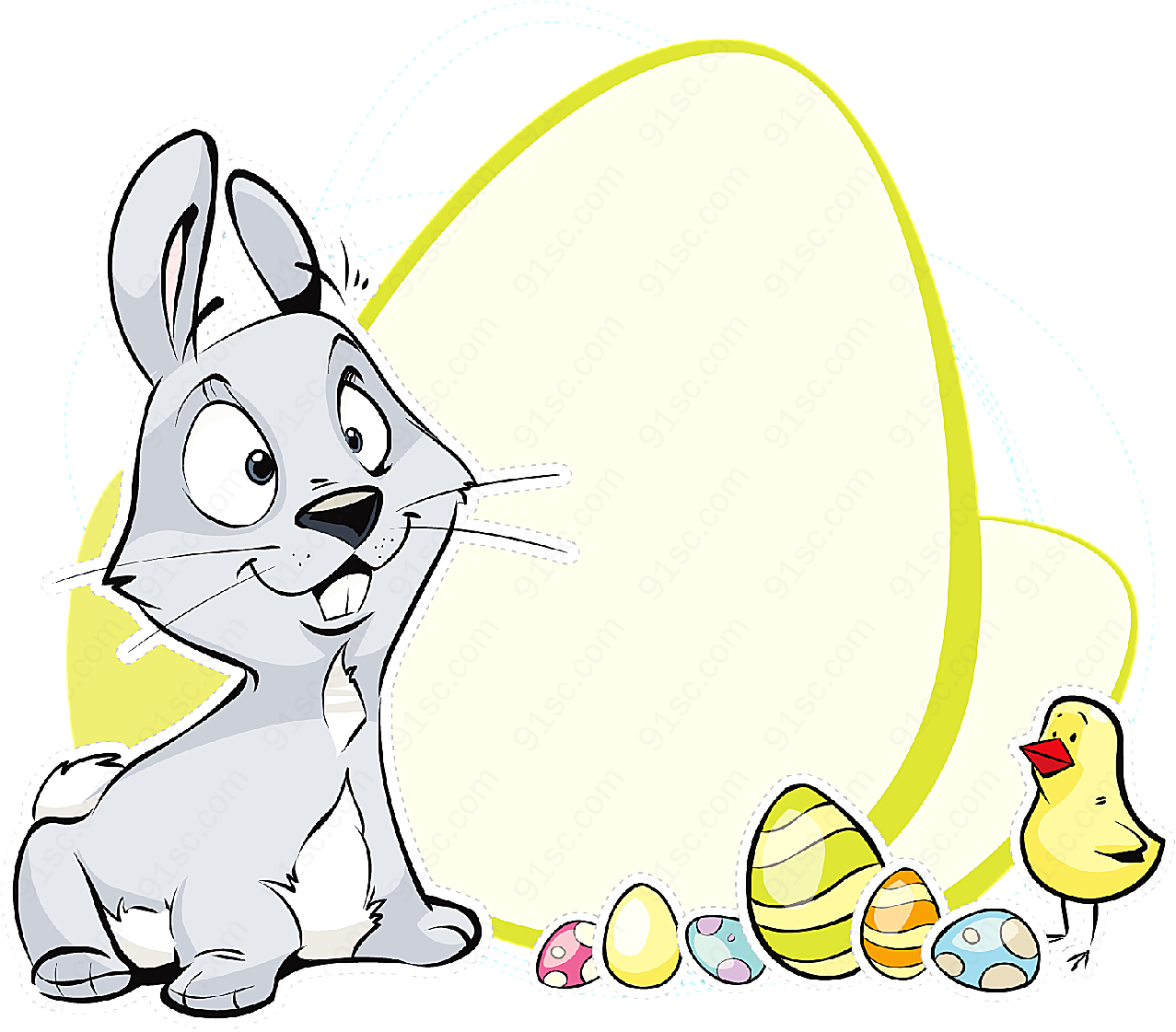 复活节兔子卡片其它其它矢量节日其它