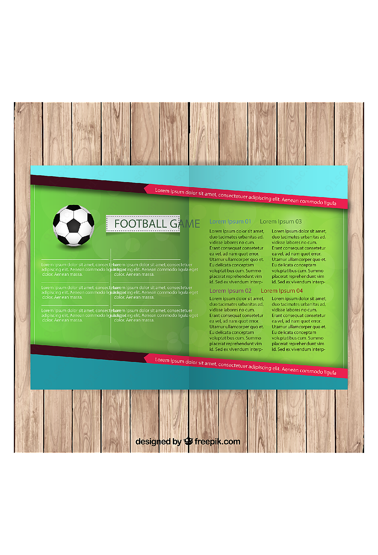 足球运动折页平面广告