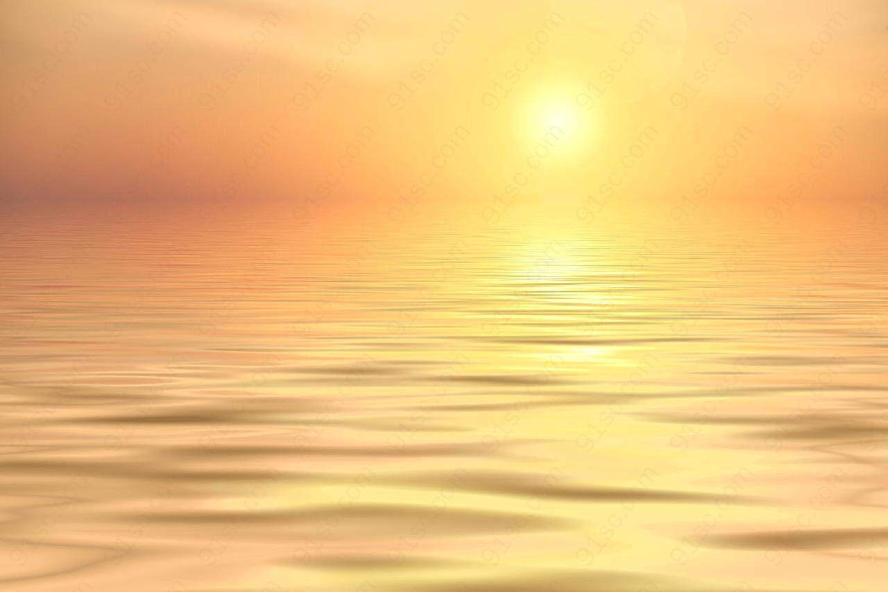 海上背景图片夕阳