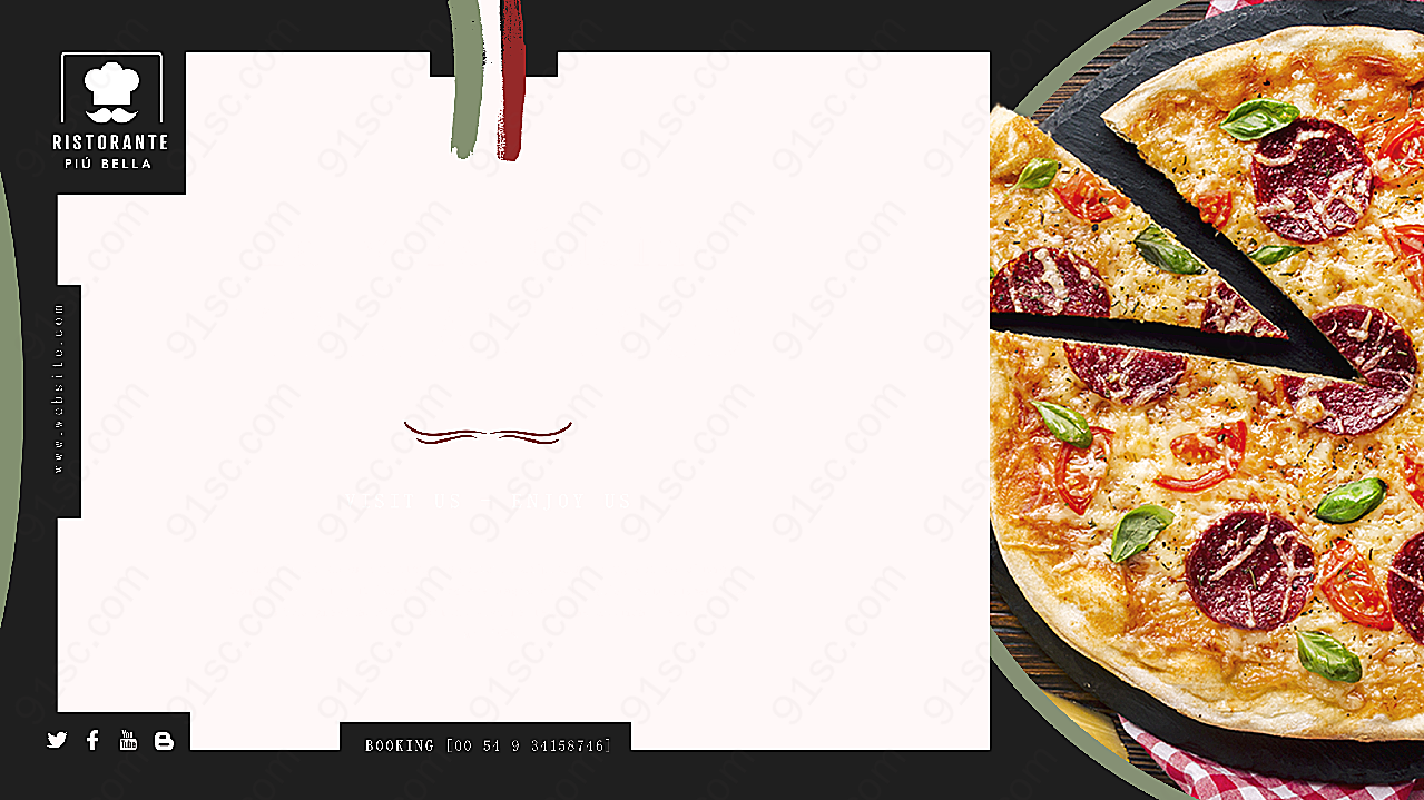 披萨美食横幅摄影高清