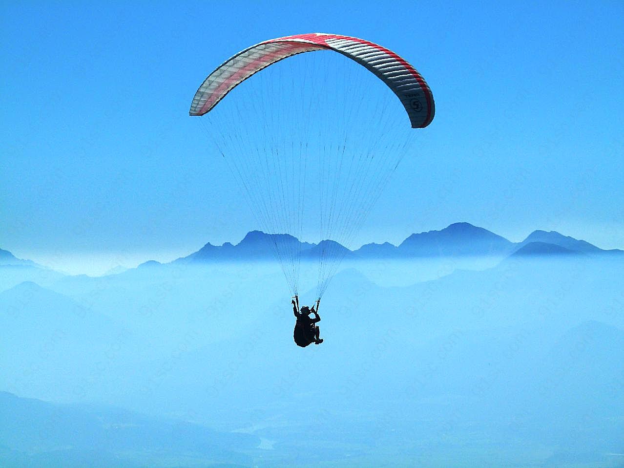 滑翔伞运动图片艺术