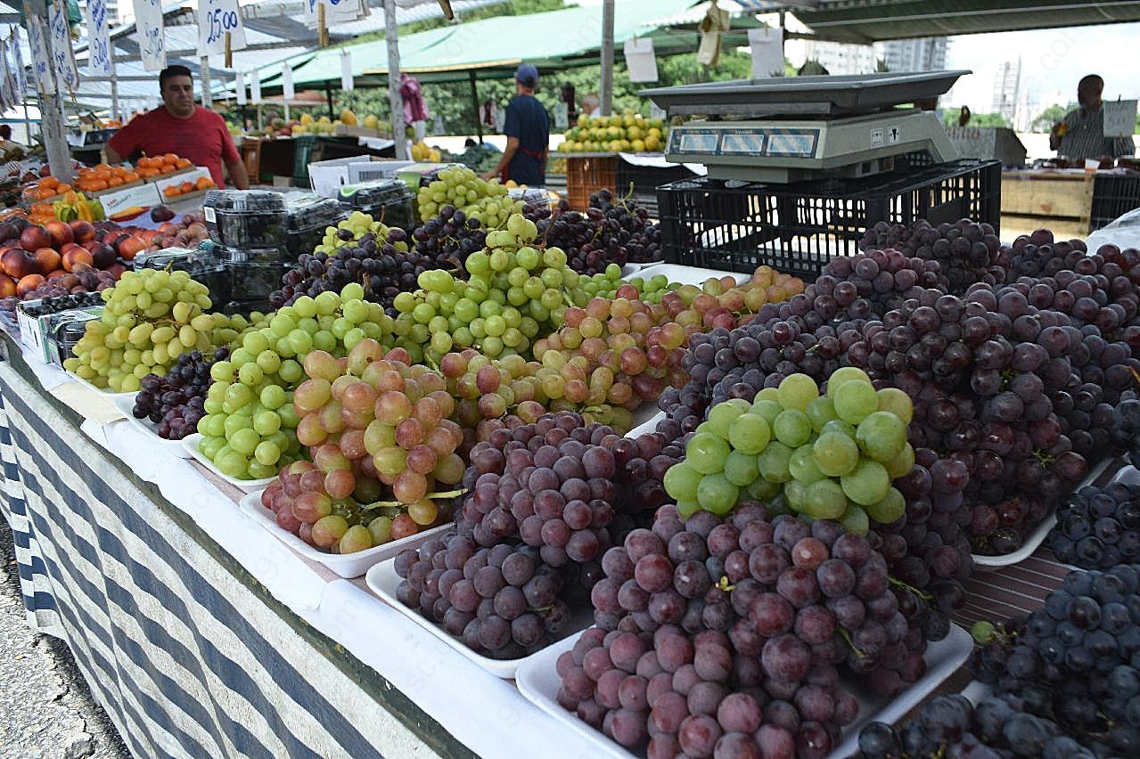 葡萄市场图片高清